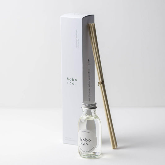 Hobo+Co Raspberry & Peppercorn Essential Oil Reed Diffuser at Joetie Home Fragrance. Luxury Handmade Apothecary Soy Candles