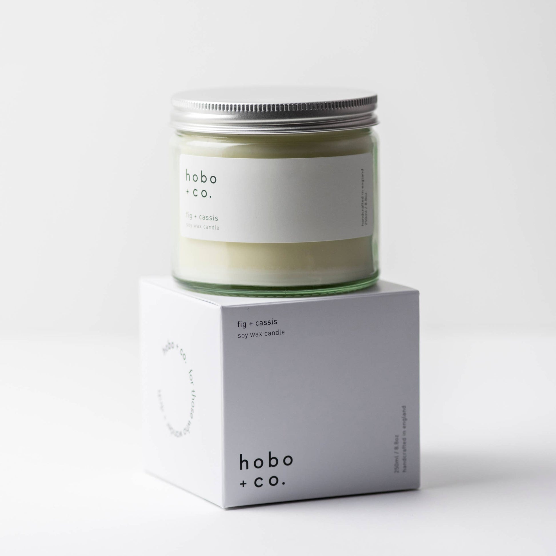 Hobo+Co Fig + Cassis Large Soy Candle at Joetie Home Fragrance. Luxury Handmade Apothecary Soy Candles