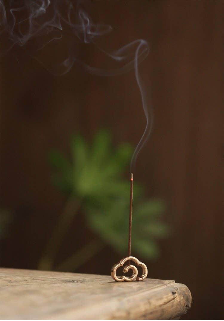 Gohobi Mini Golden Cloud Incense Stick Holder at Joetie Home Fragrance. Luxury Handmade Apothecary Soy Candles