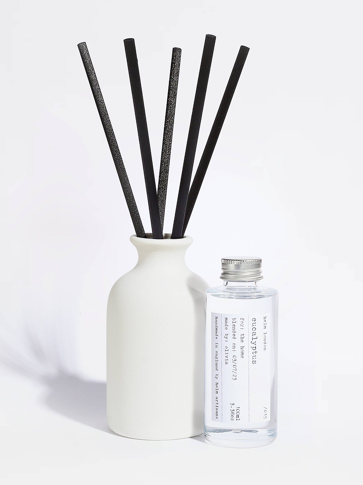 Helm London Eucalyptus Luxury Reed Diffuser at Joetie Home Fragrance. Luxury Handmade Apothecary Soy Candles