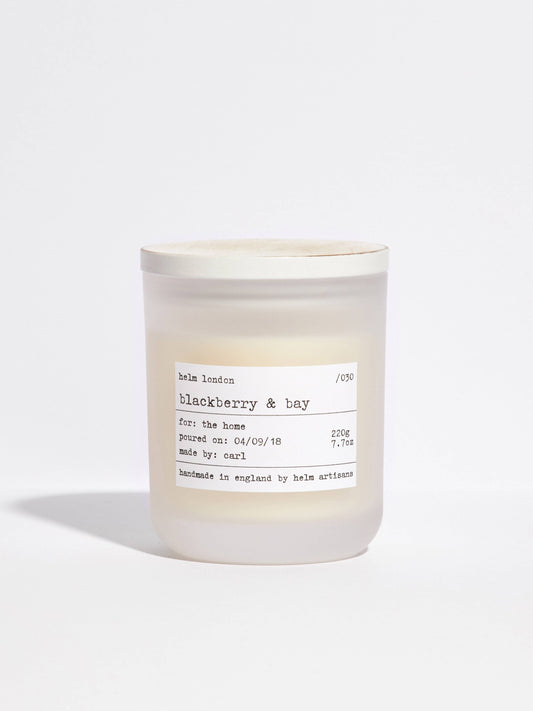 Helm London Blackberry & Bay Soy Wax Candle at Joetie Home Fragrance. Luxury Handmade Apothecary Soy Candles