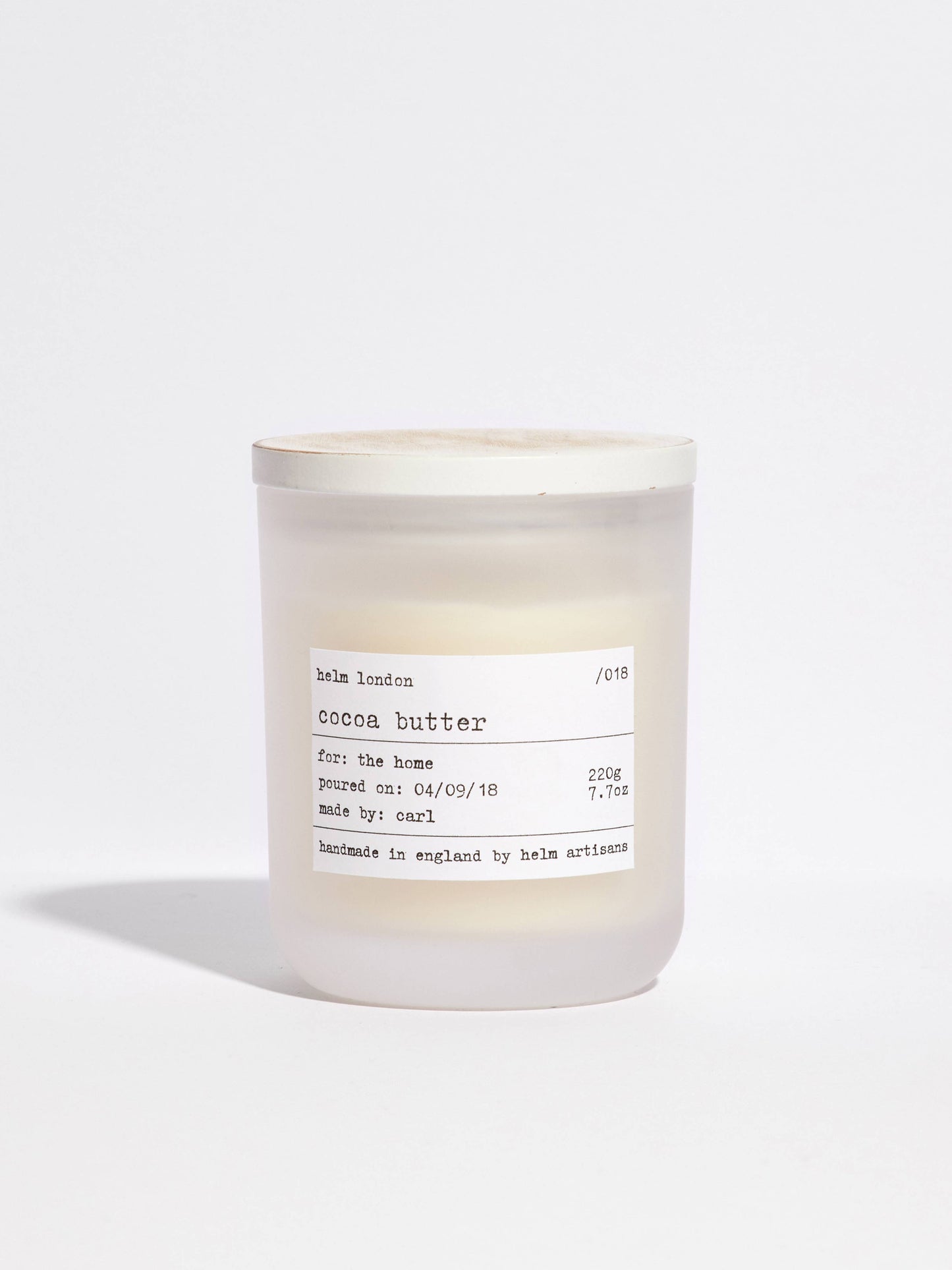Helm London Cocoa Butter Soy Wax Candle