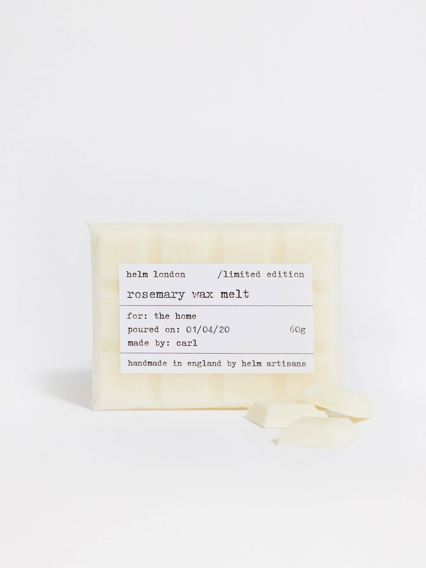 Rosemary Wax Melt at Joetie Home Fragrance. Luxury Handmade Apothecary Soy Candles