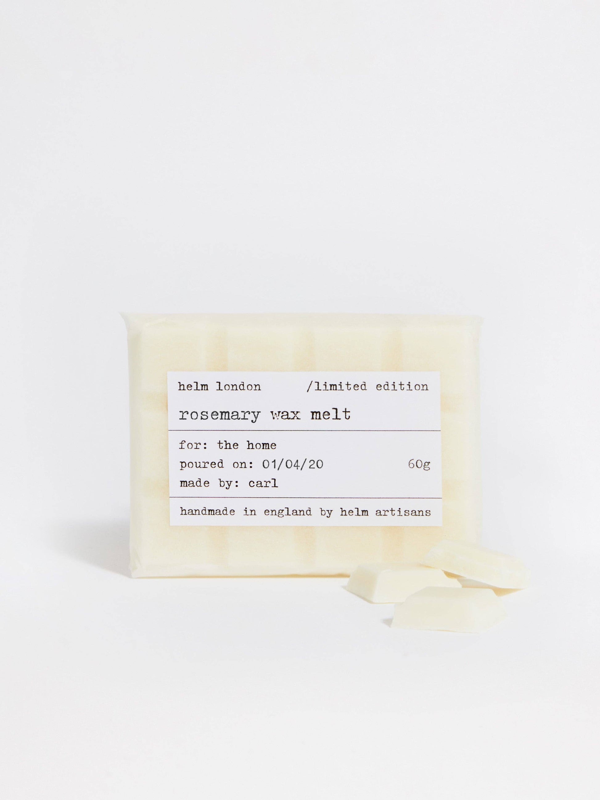 Rosemary Wax Melt at Joetie Home Fragrance. Luxury Handmade Apothecary Soy Candles