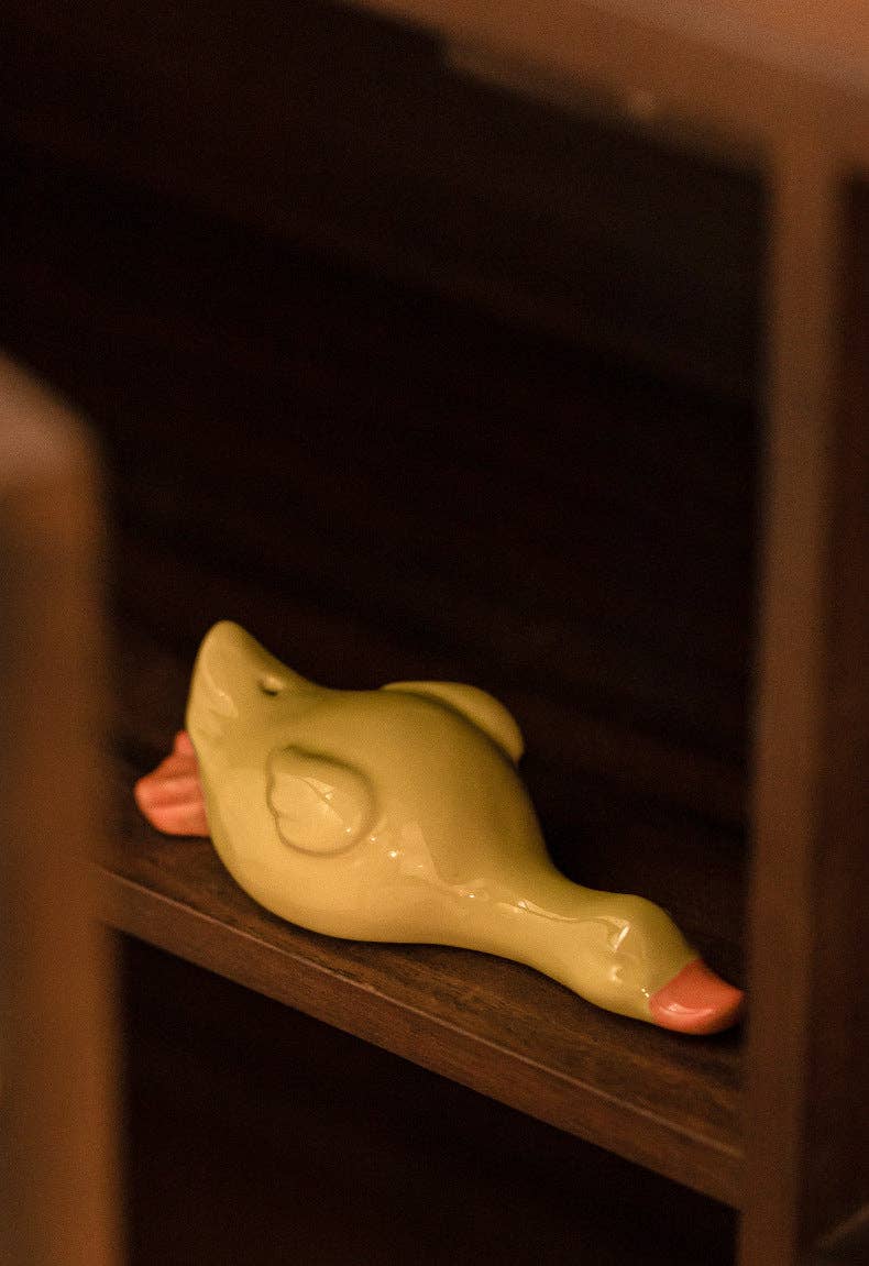 Gohobi Handmade Ceramic Duck Incense Stick Holder at Joetie Home Fragrance. Luxury Handmade Apothecary Soy Candles