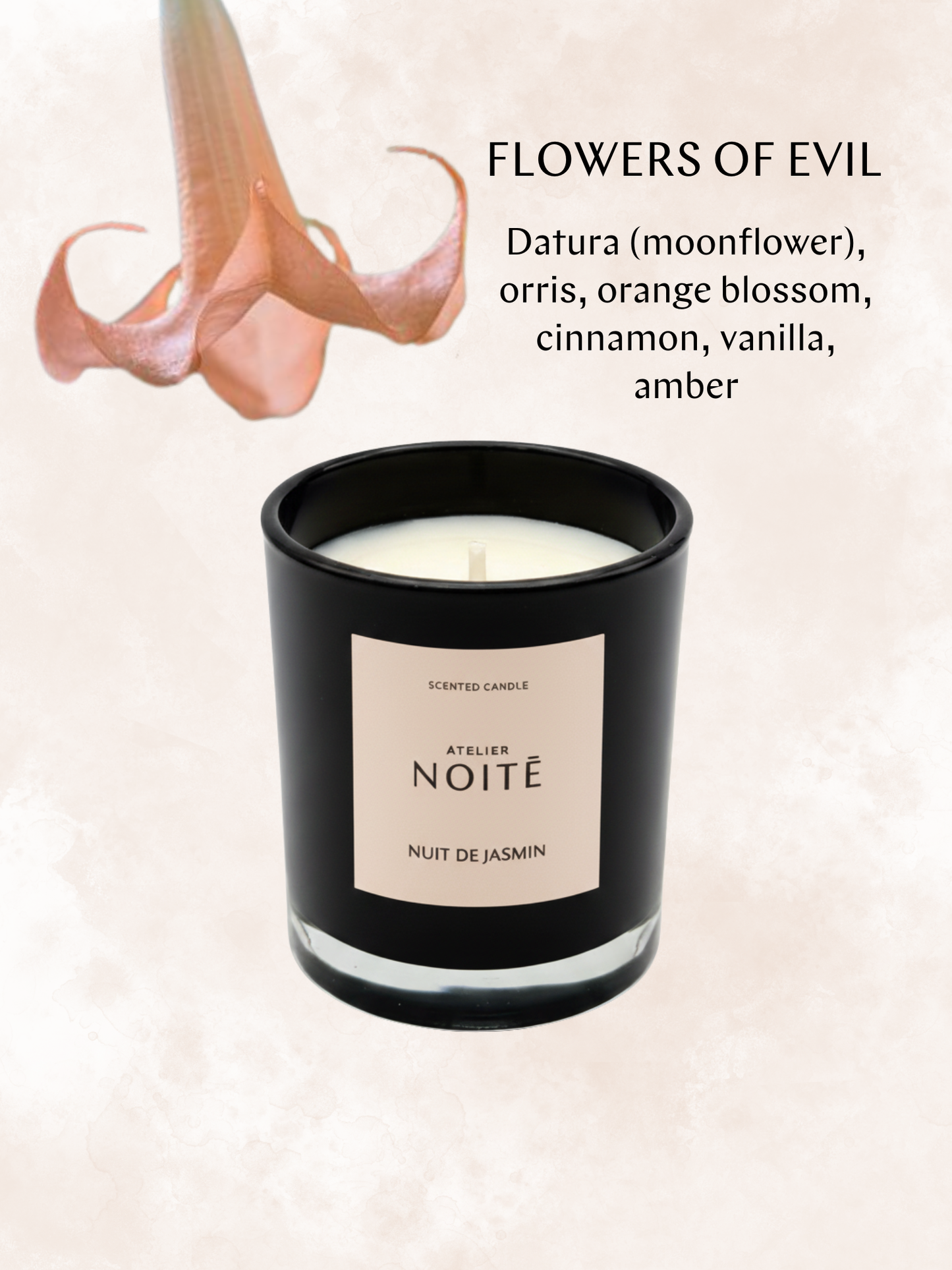 Flowers of Evil Votive Candle – 70g Soy Wax by Atelier Noitē