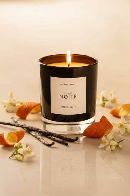Amber Night Candle – 200g Soy Wax by Atelier Noitē