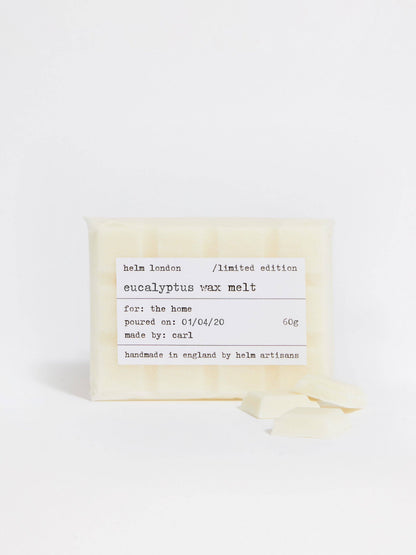 Eucalyptus Wax Melt at Joetie Home Fragrance. Luxury Handmade Apothecary Soy Candles
