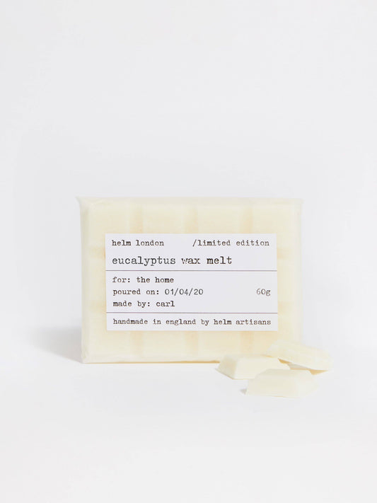Eucalyptus Wax Melt at Joetie Home Fragrance. Luxury Handmade Apothecary Soy Candles