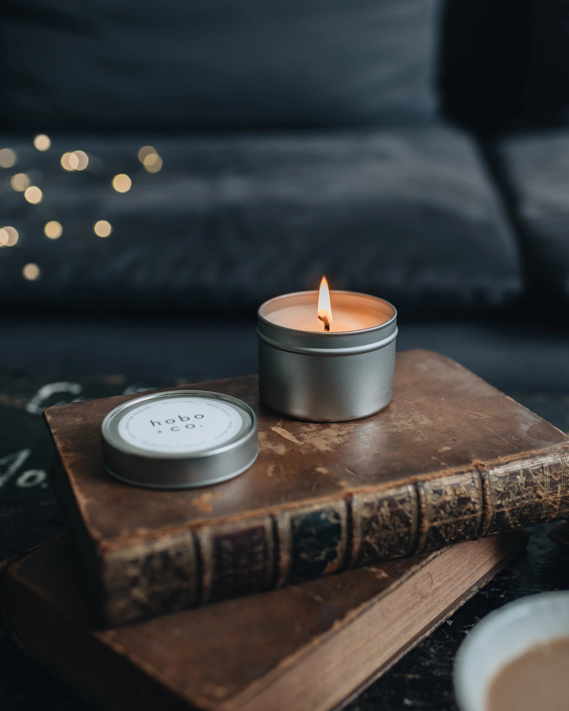 Hobo+Co Balsam Fir & Bergamot Travel Tin Soy Wax Candle at Joetie Home Fragrance. Luxury Handmade Apothecary Soy Candles