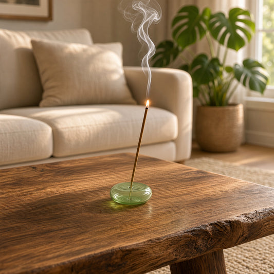 Blown Glass Pebble Incense Holder