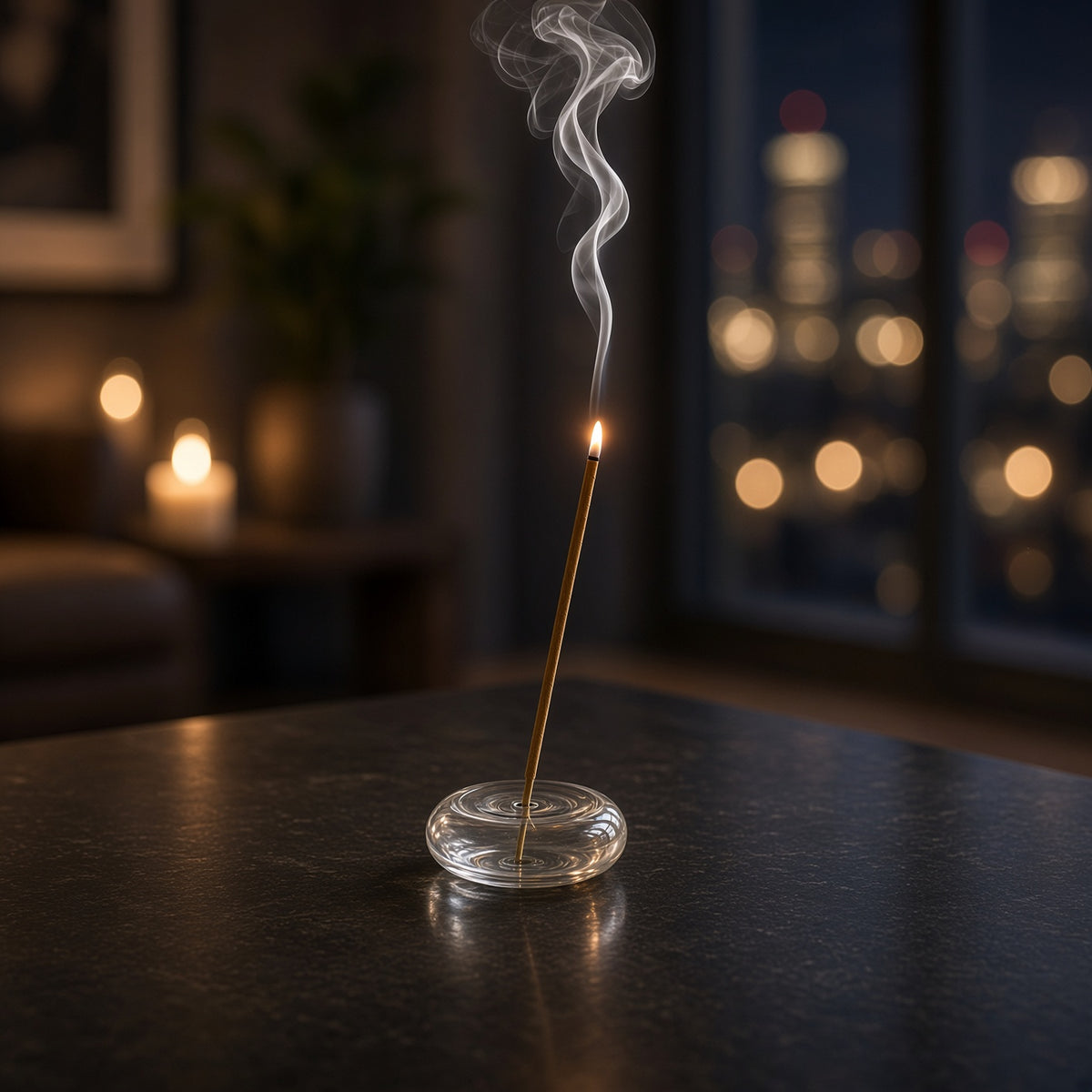 Blown Glass Pebble Incense Holder