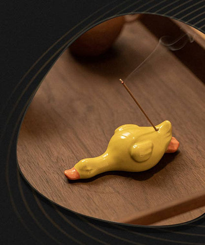 Gohobi Handmade Ceramic Duck Incense Stick Holder at Joetie Home Fragrance. Luxury Handmade Apothecary Soy Candles