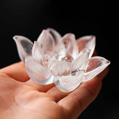 Clear Glass Incense Holder Ornament – Handmade in Clear by Gohobi