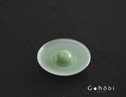 Gohobi Spring Shadow Glazed Incense Holder – Ceramic Ash Catching Incense Tray: Incense plug