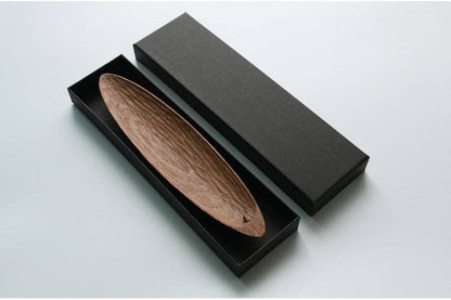Walnut Boat-Shaped Incense Holder