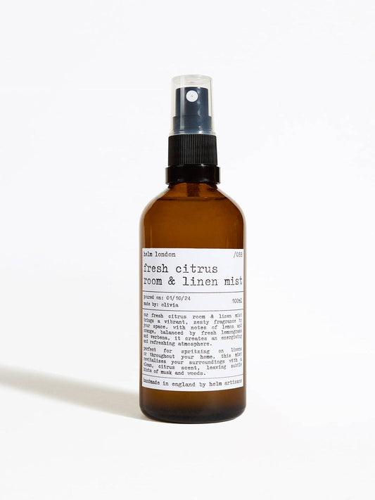 Helm London Fresh Citrus Room & Linen Mist - 100ml at Joetie Home Fragrance. Luxury Handmade Apothecary Soy Candles