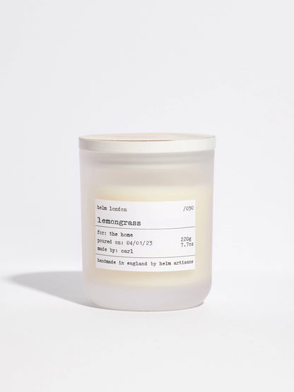 Helm London Lemongrass Soy Wax Candle at Joetie Home Fragrance. Luxury Handmade Apothecary Soy Candles
