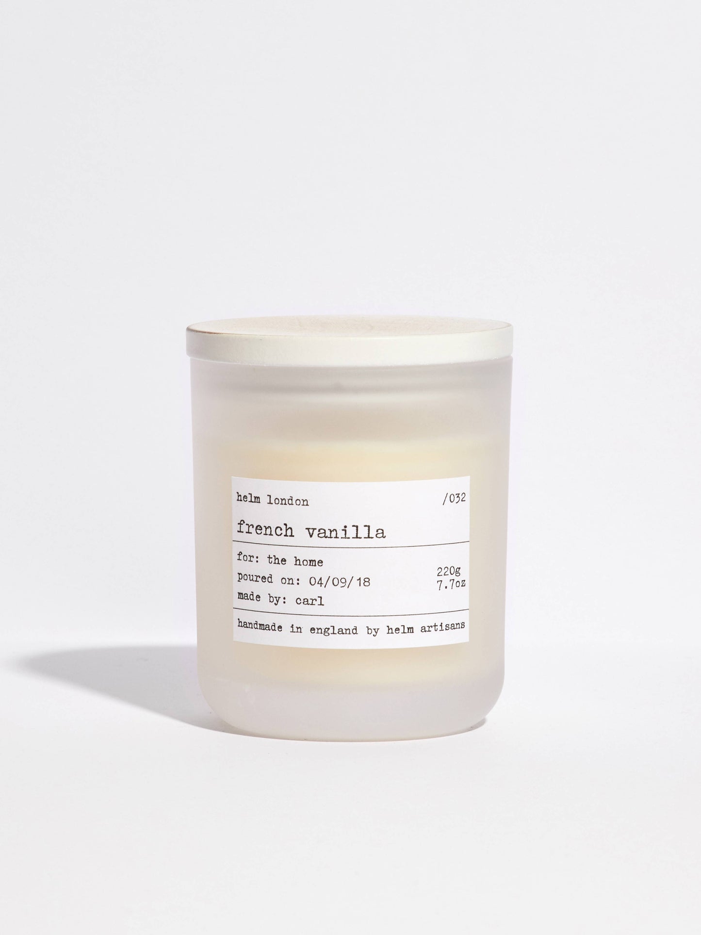 Helm London French Vanilla Soy Wax Candle