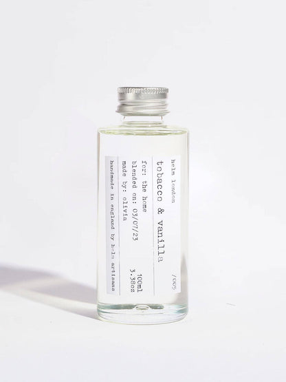 Tobacco & Vanilla Reed Diffuser - 100ml Refill at Joetie Home Fragrance. Luxury Handmade Apothecary Soy Candles