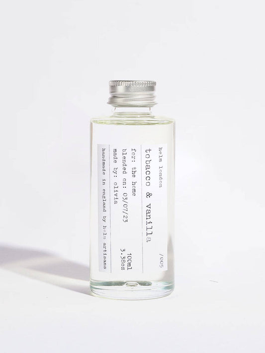Tobacco & Vanilla Reed Diffuser - 100ml Refill at Joetie Home Fragrance. Luxury Handmade Apothecary Soy Candles