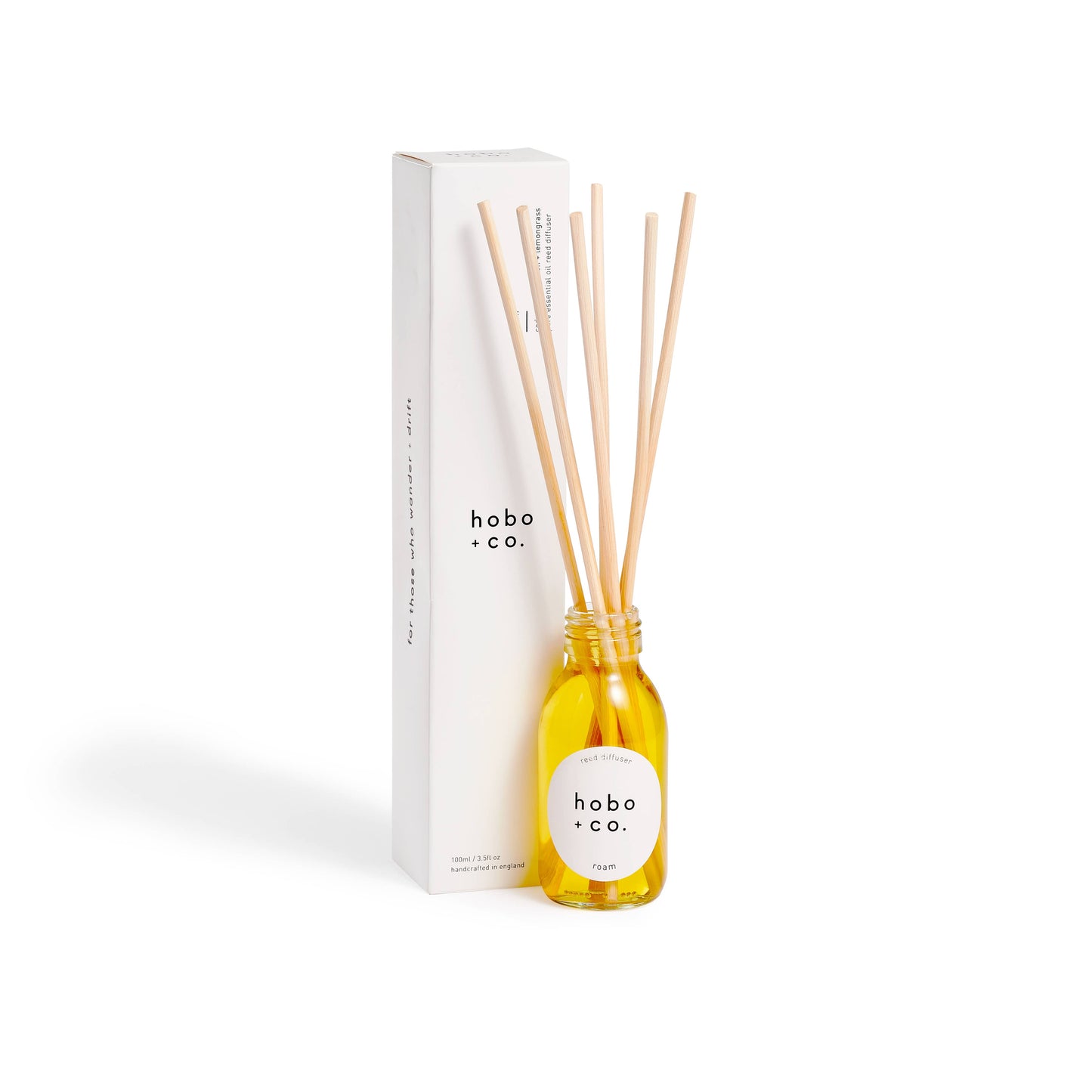 Hobo+Co Roam Essential Oil Reed Diffuser at Joetie Home Fragrance. Luxury Handmade Apothecary Soy Candles