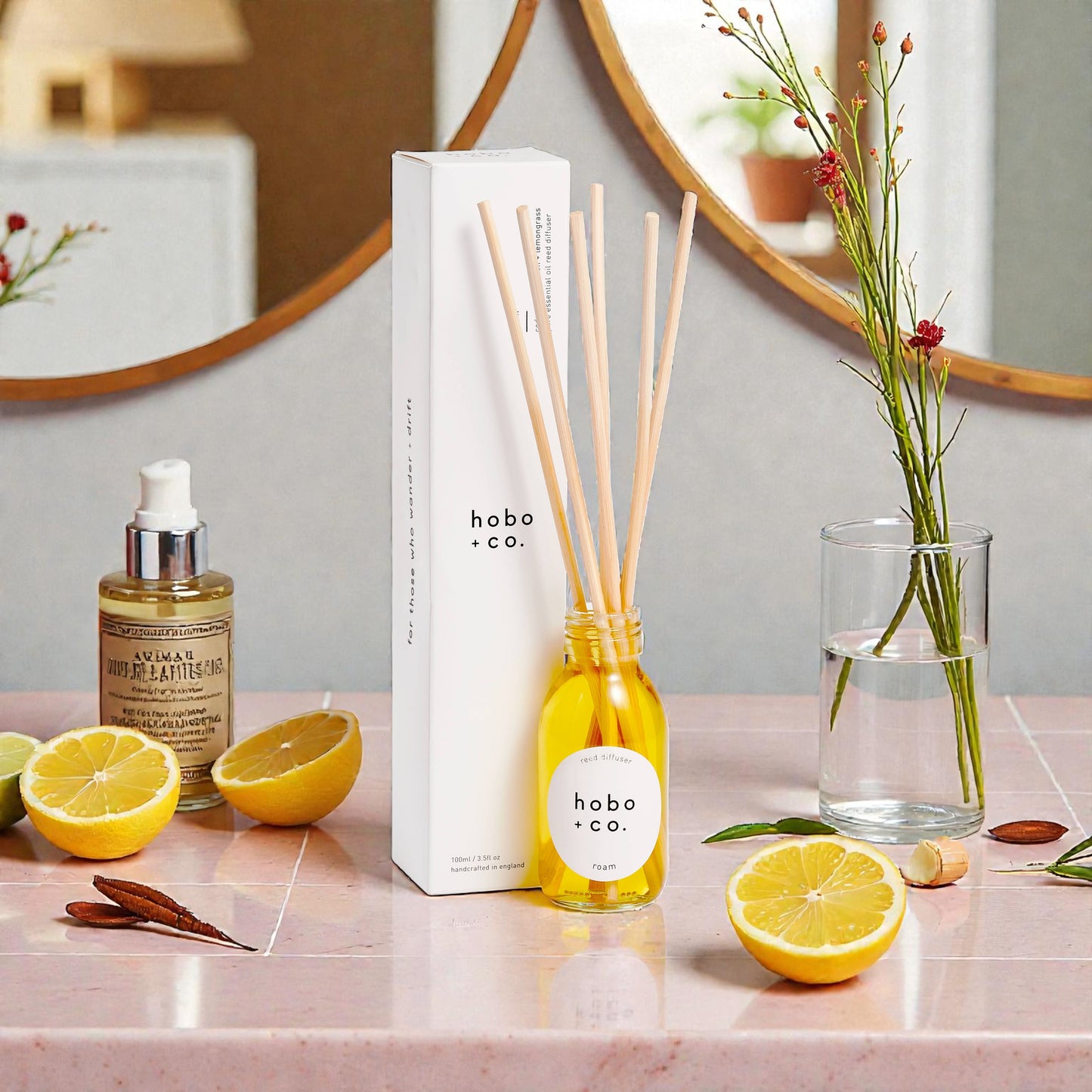 Roam Aromatherapy Reed Diffuser – 100ml Essential Oil Blend by Hobo + Co