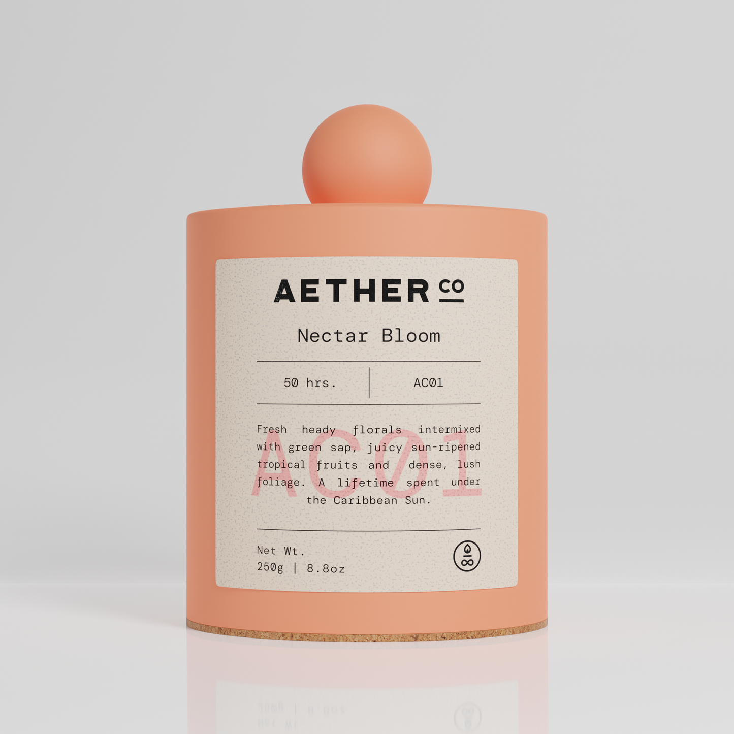 Nectar Bloom Candle 250g at Joetie Home Fragrance. Luxury Handmade Apothecary Soy Candles