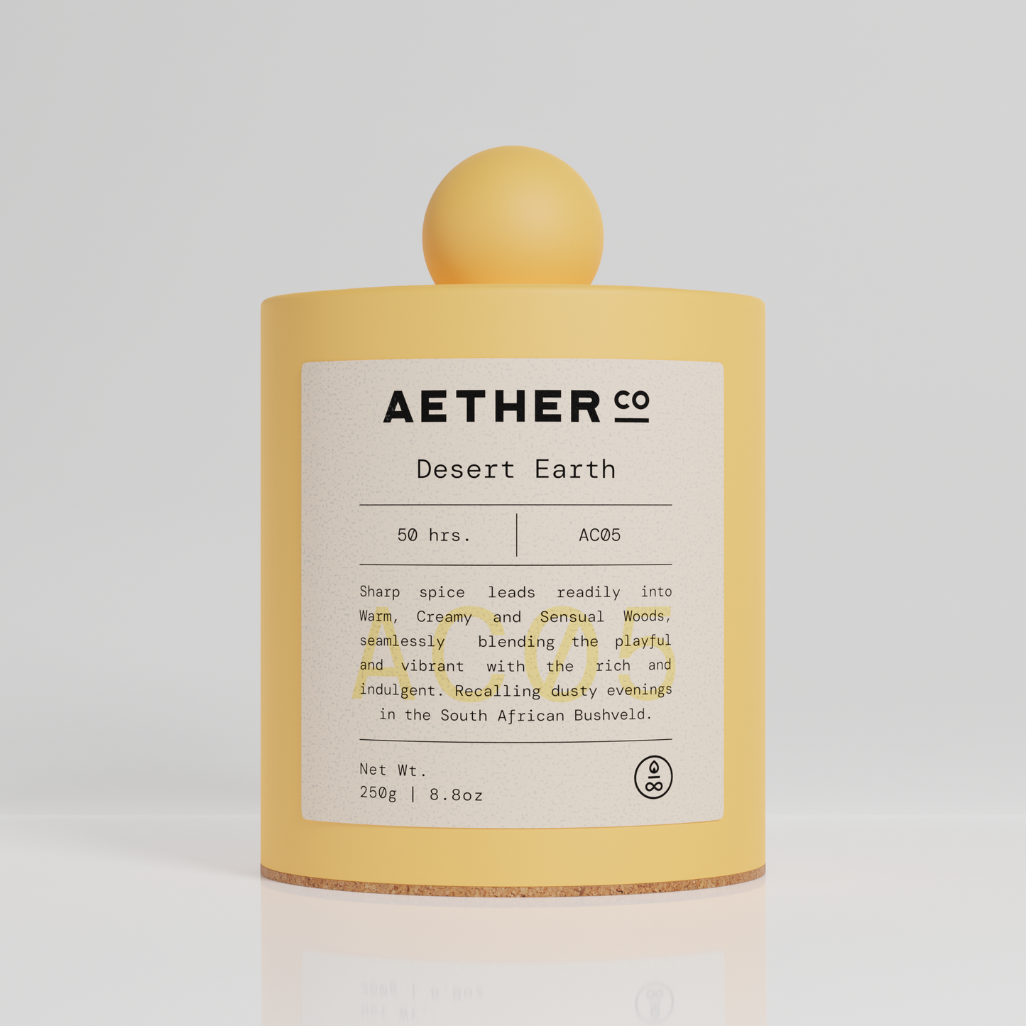 Desert Earth Candle 250g at Joetie Home Fragrance. Luxury Handmade Apothecary Soy Candles