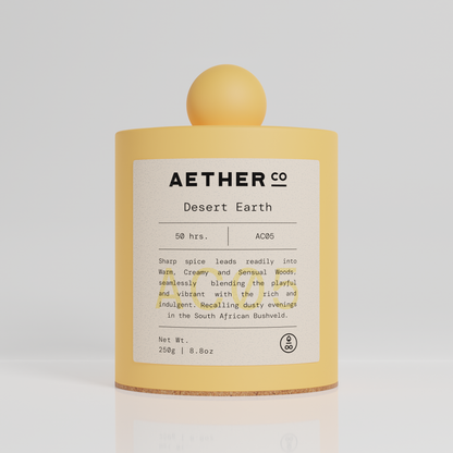 Desert Earth Candle 250g at Joetie Home Fragrance. Luxury Handmade Apothecary Soy Candles