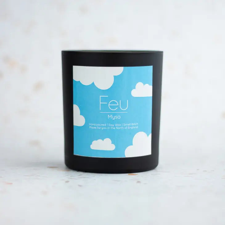 Feu Lavender Chamomile Vanilla Woodenwick Soy Wax Candle at Joetie Home Fragrance. Luxury Handmade Apothecary Soy Candles