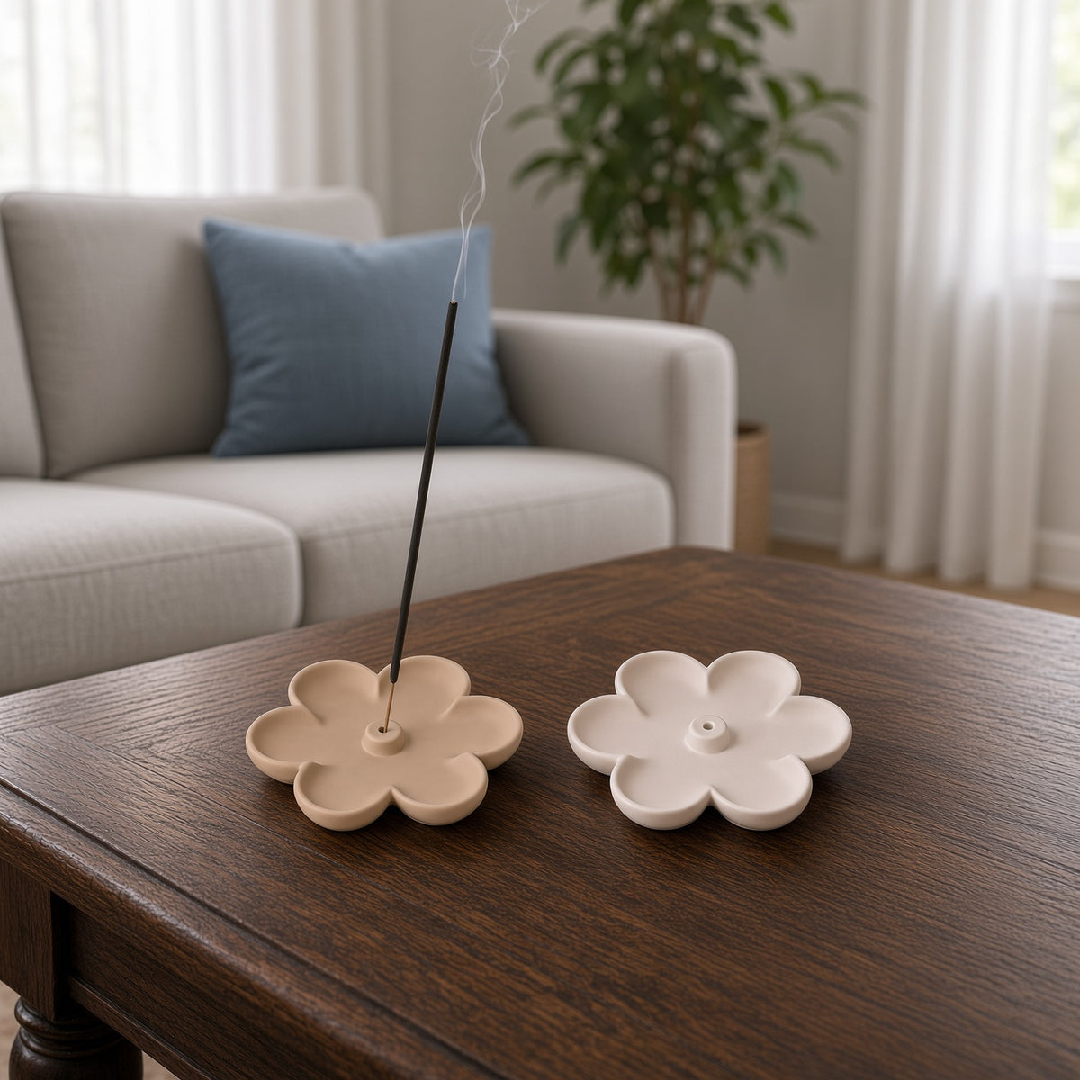 Flower Jesmonite Incense Stick Holder