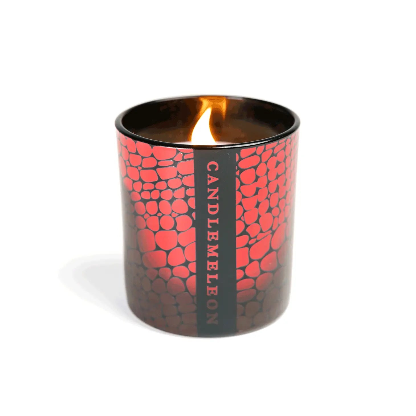 Candlemeleon Red Snake Woodenwick Soy Wax Candle at Joetie Home Fragrance. Luxury Handmade Apothecary Soy Candles