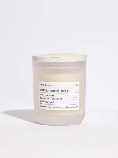 Helm London Pomegranate Noir Soy Wax Candle at Joetie Home Fragrance. Luxury Handmade Apothecary Soy Candles